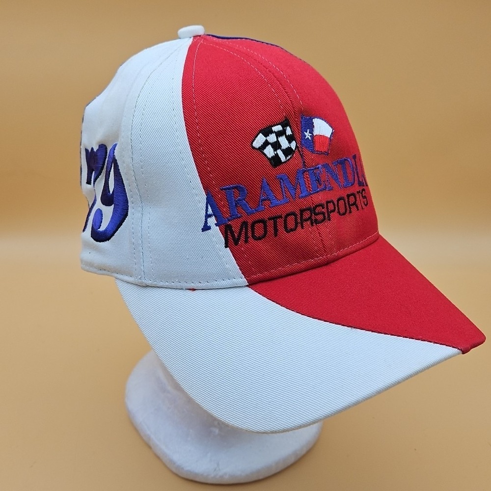 Aramendia Motorsports Hat Cap Snapback One Size Racing Red White Blue #79